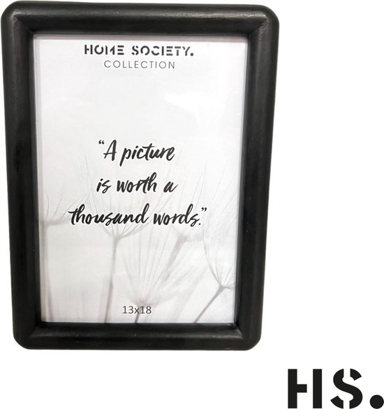 Home Society - Fotolijst - Amelie - 13x18 cm - Hout - Zwart