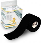 Mobiclinic StrengthTape Mobitape - Zwart - 5cm x 5m - Élastique - Kinesio tape