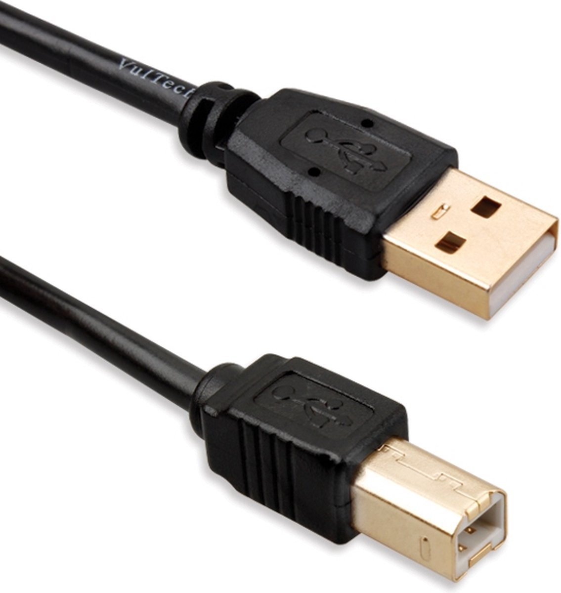 Vultech US21302 USB-kabel USB 2.0 1,8 m USB A USB B Zwart