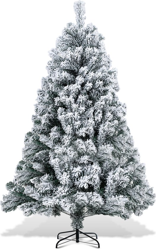 Sapin de Noël artificiel -- Pin enneigé - Sapin artificiel - Aiguilles PVC - Support en métal - Système de pliage - Noël - Fêtes - Sapin de Noël - 180 cm