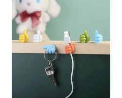 Handig Handje Roze 4 stuks - Kabel ophangen - Tandenborstelhouder - Multifunctionele houder - Auto zonnebrilhouder - Auto kabelhouder - houder - E1.3