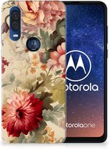 TPU Case geschikt voor Motorola One Vision Bloemen