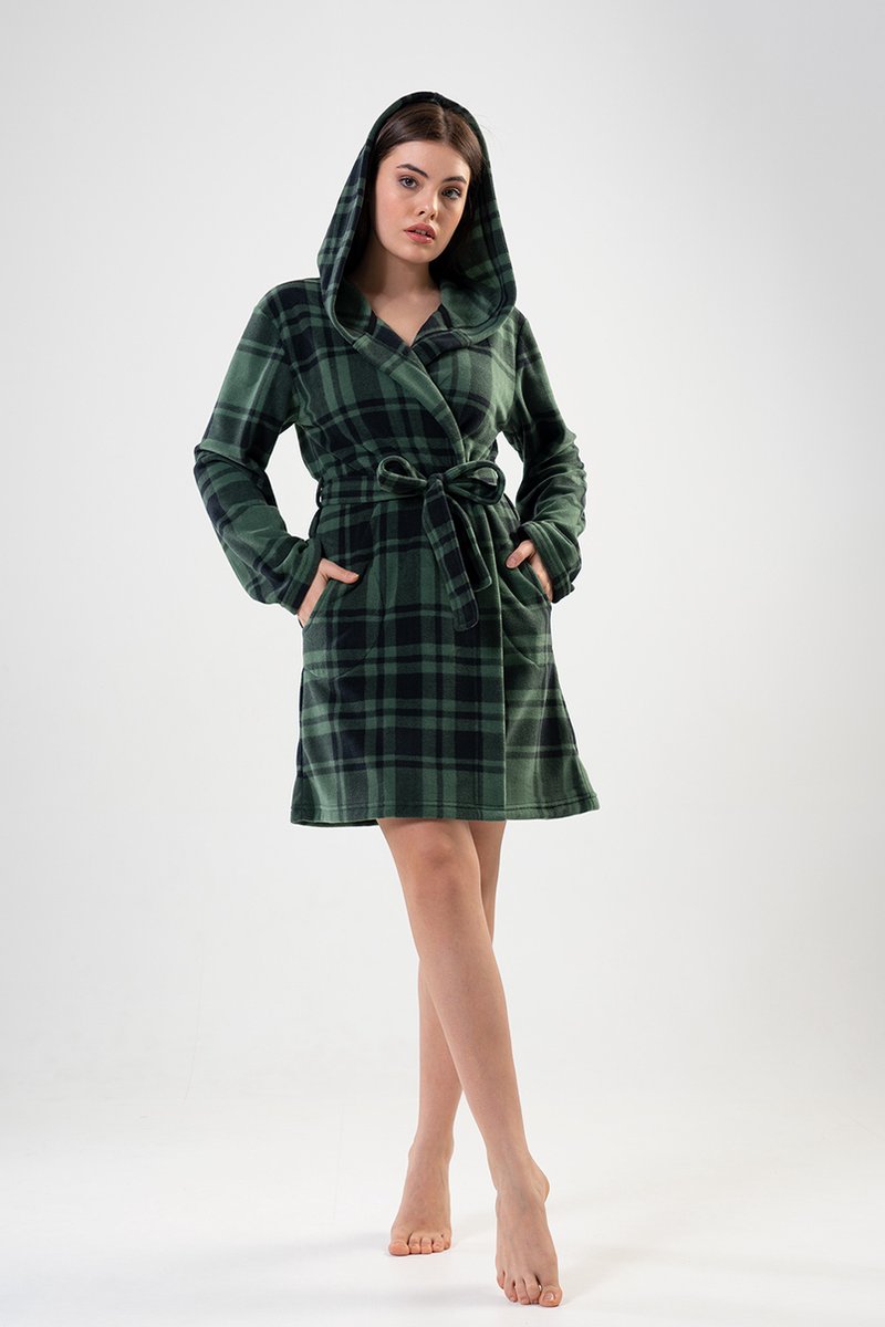 Vienetta - Fleece Badjas-Kamerjas Voor Dames - XL