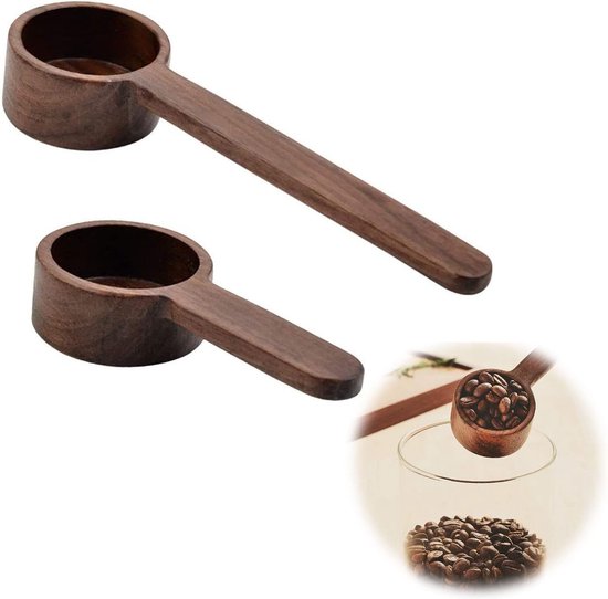 Cuillère à mesurer en bois, ensemble de 2 cuillères en bois, bois de noyer  Zwart ,... | bol