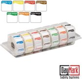 Daymark dispenser met volledig oplosbare stickers 7 dagen x 500 stuks