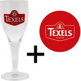 Texels Bierglas 30cl Met Voet 1x + 1x Rol Viltjes Texels Brouwerij Cadeau Mancave