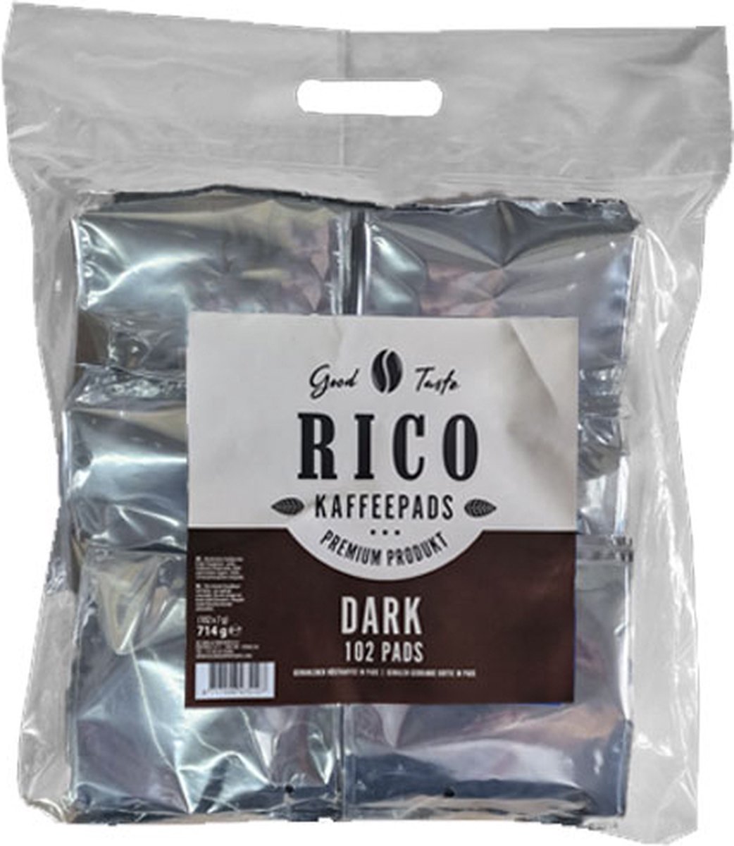 Rico koffiepads dark roast- 102 stuks