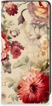 Smart Cover geschikt voor Samsung Galaxy A41 Bloemen