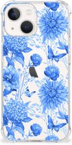 Case voor geschikt voor iPhone 13 mini Flowers Blue