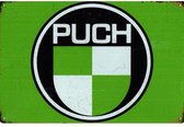 Metalen Wandbord Puch Groen Logo - 20 x 30 cm