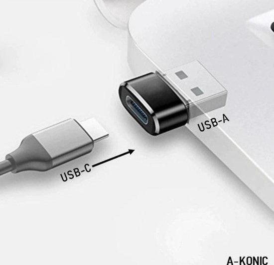 A-Konic© USB-C naar USB convertor | opzetstuk | office | USB 3.1 to USB C HUB | pc | laptop | USB C naar USB A female | telefoon | adapter |Surface | Dell | HP | Samsung | USB-A | Lenovo - A-Konic