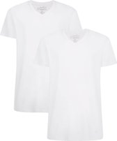 Bamboo Basics T-shirt en bambou extra long pour homme à col en V Velo - lot de 2 - Blanc - XL