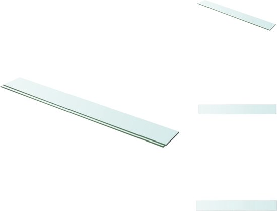 Schappen 2 st 20x15 cm glas transparant Schappen 2 st 20x15 cm glas transparant