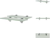vidaXL Zwevende Plank - Glas - 30 x 10 cm - 8 mm - 10 kg - Wandsteun