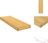 vidaXL Wandplank Bamboe - 60 x 20 x 4 cm - Duurzaam materiaal - Extra opbergruimte - Decoratieve functie - Eenvoudig schoon te maken - Wandsteun