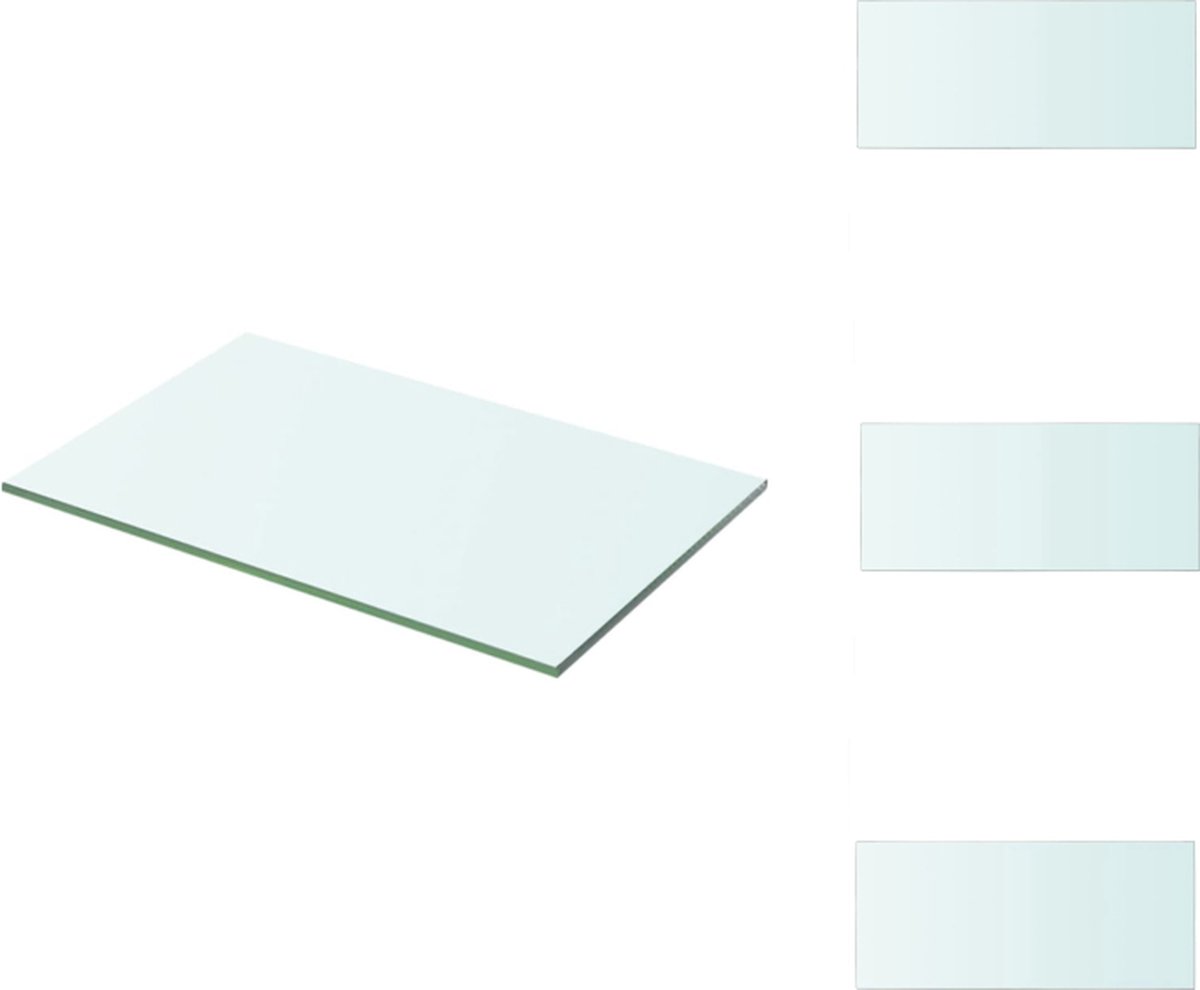 VidaXL Glazen Schap 50 x 25 cm 8 mm Dikte Wandsteun