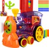 Trein speelgoed- Dominotrein-Kinder trein-Dominostenen-60 Plastic blokken-treinspel-Domino Trein-Speelgoed Trein