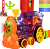 Trein speelgoed- Dominotrein-Kinder trein-Dominostenen-60 Plastic blokken-treinspel-Domino Trein-Speelgoed Trein