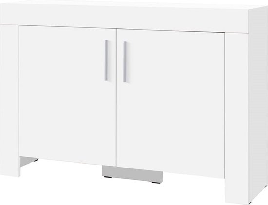 Cezar 12 - wit - ladekast - twee openslaande deuren - planken -0 breedte 120 cm - modern - voor de woonkamer - voor de slaapkamer