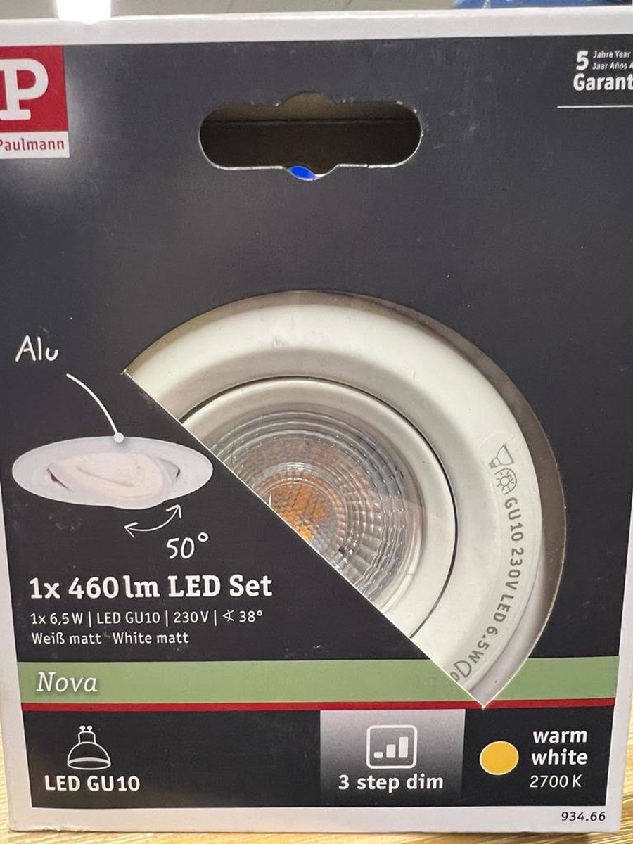 Nordlux Dorado Inbouwspot Ø8 5cm LED 2700K IP65 Nikkel
