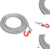 vidaXL Câble en acier - 11 mm - Galvanisé - 20 m - 1600 kg - Élévateur à plaques