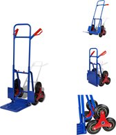 vidaXL Steekwagen 6 wielen - Stalen frame - Hoog draagvermogen - 1.110 x 620 x 505 mm - Blauw - Steekwagen