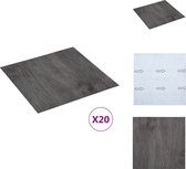 vidaXL PVC Vloerplankenset - 30.5 x 30.5 cm - Bruin - 1.86 m² - Vloer