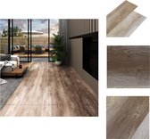 vidaXL PVC Vloerplankenset - Woodwash - 30.5 x 61 cm - 5.21 m² - Schimmel- en allergiebestendig - Brandwerend - Waterdicht - Anti-slip - Vloer