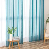 halfdoorzichtig, vintage, decoration curtain ,55W x 63L Sea Blue