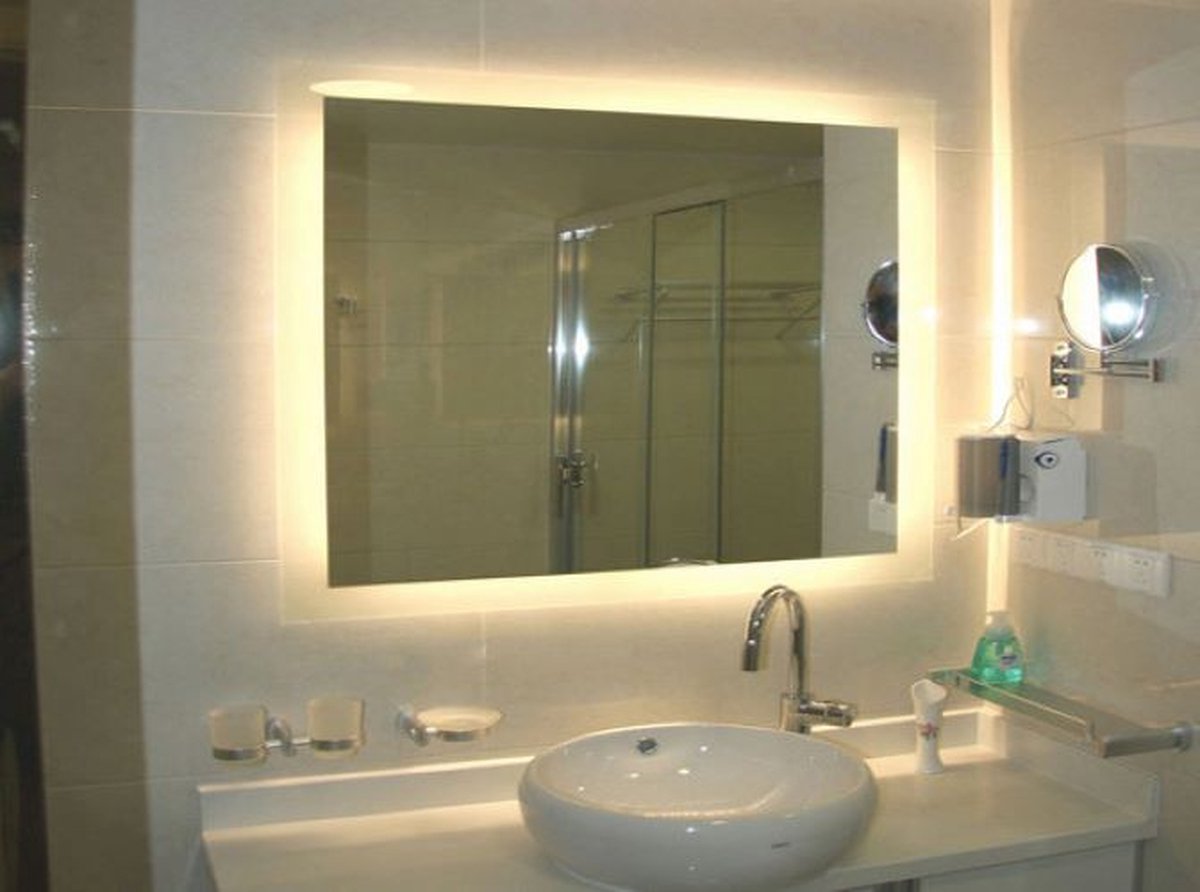 Yandiya infrarood verwarmings spiegel Inclusief ledverlichting 500 W - (60×100 cm)