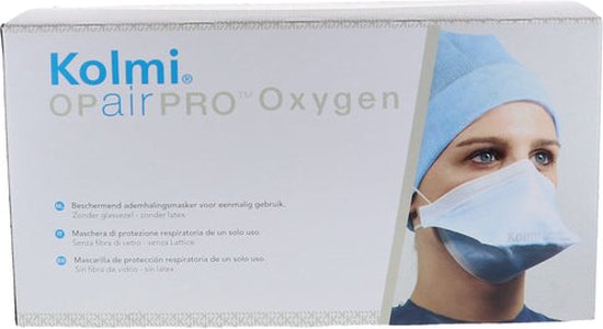 Kolmi Op Air-Pro Oxygen mondmasker FFP3/IIR NR D Voordeelverpakking: 50 stuks X 2