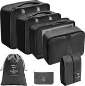 Without Lemon - Koffer Organizers - Set van 8 Packing Cubes - Travel - Zakken/Tasjes - Handig voor op reis - Zwart