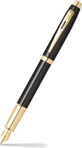Sheaffer vulpen - 100 E9322 - M - Glossy black gold tone - SF-E0932253