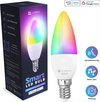 Lideka® - Slimme LED Smart Lampen - E14 - RGBW - met App - 6W - 600 Lumen - 2700K - 6500K - Smart LED Verlichting - Dimbaar - Google, Alexa en Siri