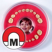 Magnetisch Tandendoosje - Firsty Round Magnetic - rood - jongen/meisje - Inclusief Logboekje NL, Hoera-Sticker en Verzending