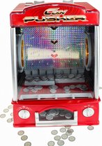 Coin Pusher Arcade Slot Machine met munten, Muntenschuiver met geluid & lichteffecten