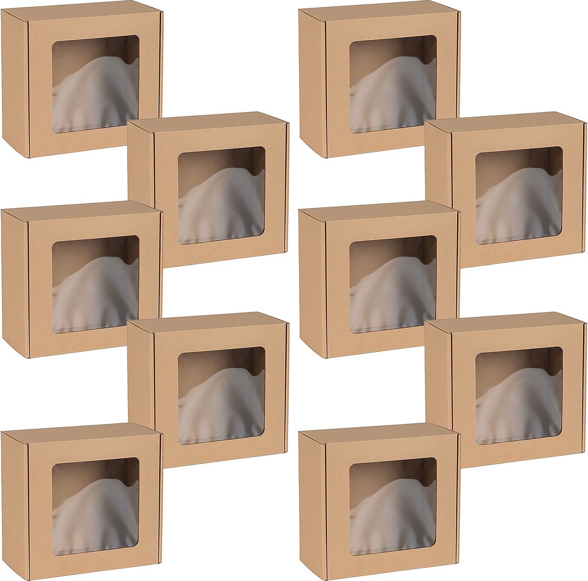 Vierkante Mode Doos met Venster, Geschenkdoos 20x20x10 cm