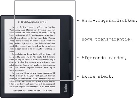 Hoes Geschikt voor Kobo Sage Hoesje Bookcase Cover Hoes Trifold Met Screenprotector - Hoesje Geschikt voor Kobo Sage Hoes Cover Case - Graffity van KW. — afbeelding 3
