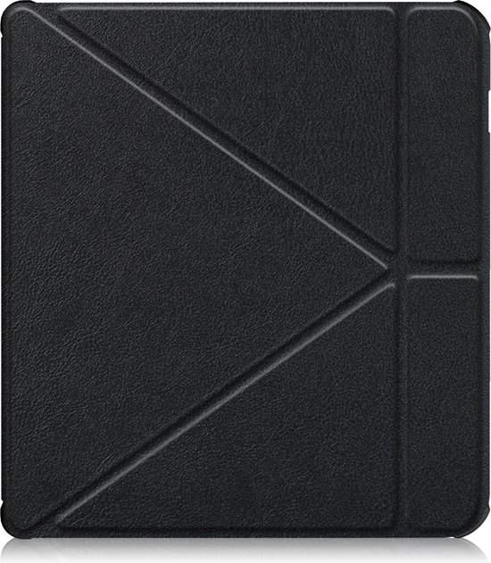 Hoesje Geschikt voor Kobo Libra H2O Hoesje Luxe Bescherm Case Trifold Met Screenprotector - Hoes Geschikt voor Kobo Libra H2O Hoes Book Cover - Zwart van Hoesje  — afbeelding 5