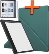 Étui adapté pour Kobo Elipsa 2E Sleepcover Book Case avec protecteur d'écran - Kobo Elipsa 2E Cover Book Cover - Vert foncé