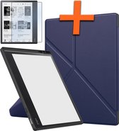 Étui adapté pour Kobo Elipsa 2E Sleepcover Book Case avec protecteur d'écran - Kobo Elipsa 2E Cover Book Cover - Blauw foncé
