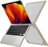 Case2go - Hoes voor Macbook Pro 13 Inch (2016-2022) - 360 Bescherming - Hard cover - Beige