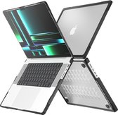 Case2go - Hoes voor Macbook Pro 14 Inch (2021 & 2023) - 360 Bescherming - Hard cover - Transparant