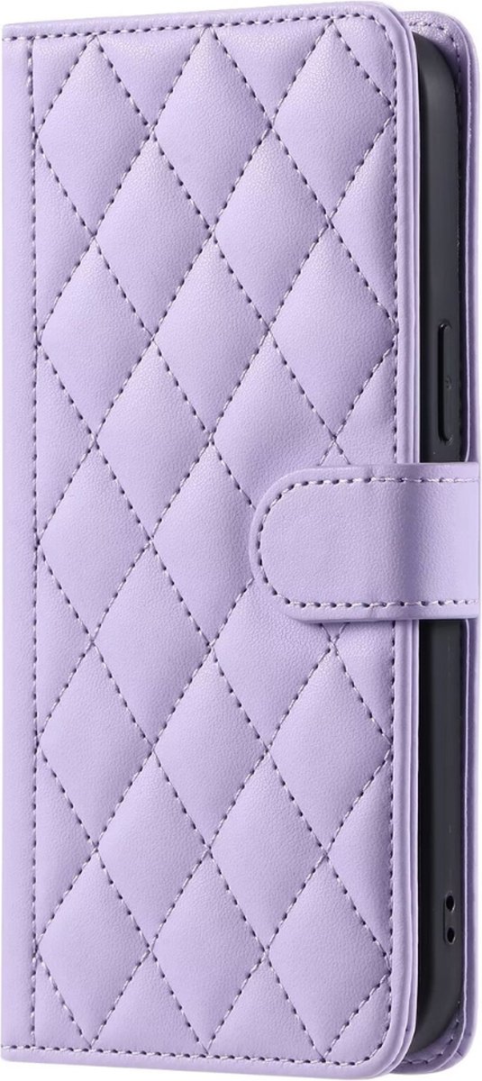 Hoesje geschikt voor iPhone XS Max - Bookcase - Pasjeshouder - Koord - Kunstleer - Paars