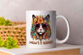 Mug Meows it Going - Cats - Cadeau - Cadeau - CatLovers - Meow - KittyLove - Chats - Amoureux des chats - Chaton Amour - Prrrfect