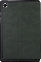 Case2go - Tablet hoes geschikt voor Samsung Galaxy Tab A9 - Book Case met Soft TPU Houder - Donker Groen