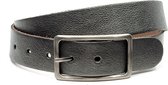 Thimbly Belts Dames riem pewter (tin) - dames riem - 4 cm breed - Tin - Echt Leer - Taille: 100cm - Totale lengte riem: 115cm