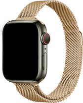 Innerlight® Thin+ - Goud - 38/40/41mm - Dun Milanees bandje geschikt voor Apple Watch - Magneetsluiting - Roestvrij staal - RVS - Geschikt als Apple watch bandje voor Series 1/2/3/4/5/6/SE/7/8/9