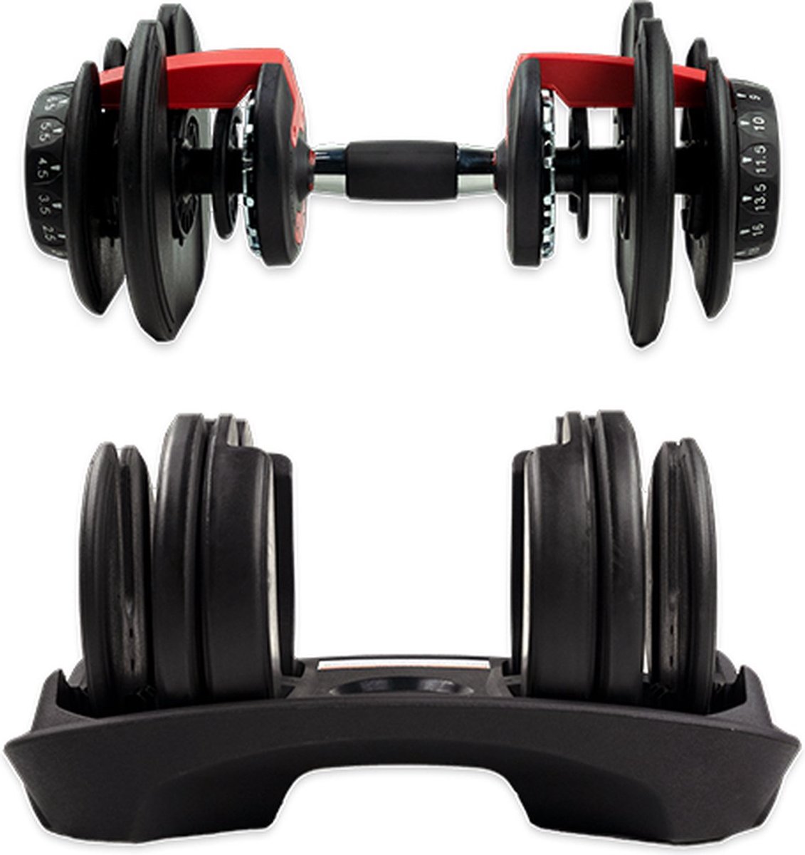 Verstelbare Dumbbell 24 KG | Aanpasbare Halter Gewichten | 15 Dumbbells in 1 | 2.5 t/m 24 KG Gewichtsbereik | Ruimtebesparende Halterset | Eenvoudig Gewicht Wisselen | PREMIUM Kwaliteit | Ideaal voor Home Fitness Gym / Thuis Sporten & Krachttraining – foto 8