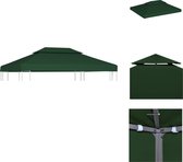 vidaXL Prieeldak - Groen - 3 x 4 m - Waterbestendig - PVC-coating - Partytent